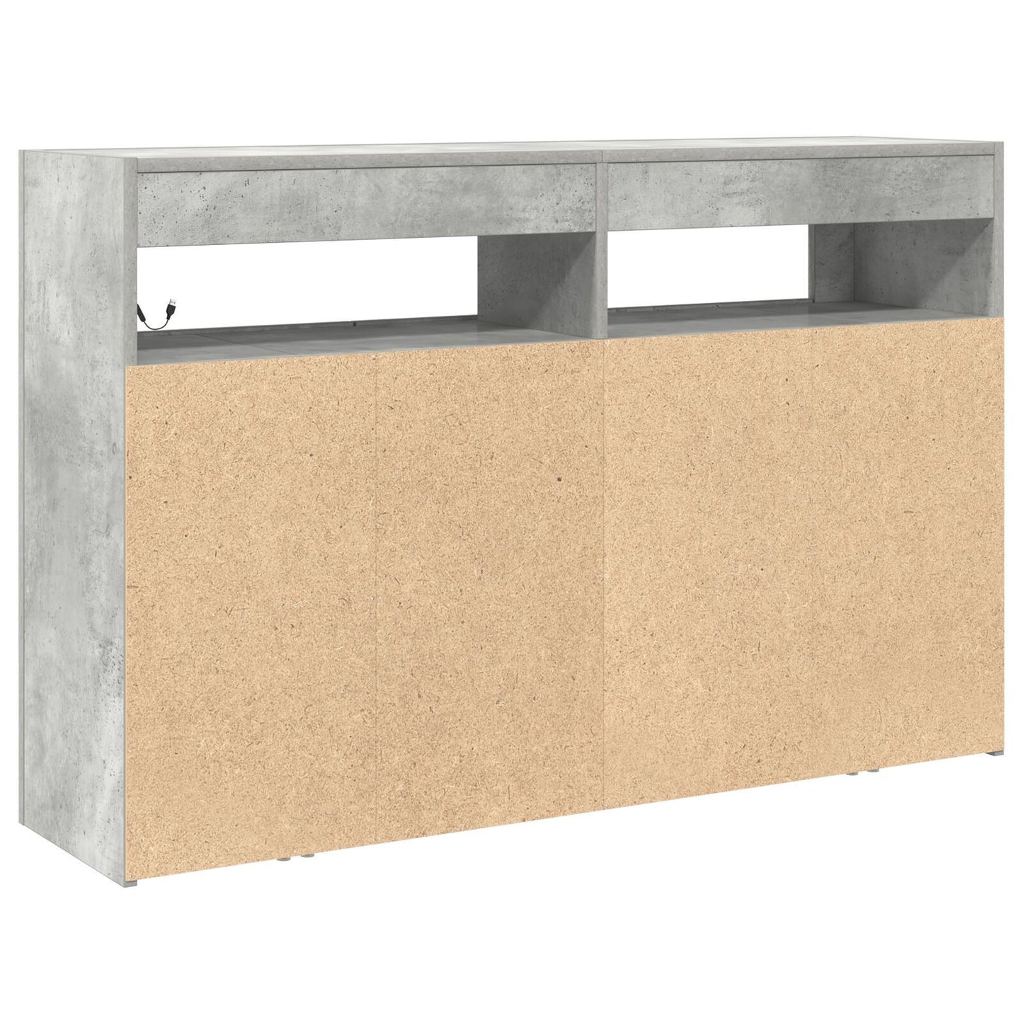 Sideboard Concrete grey 116 x 30 x 75 cm Engineered wood