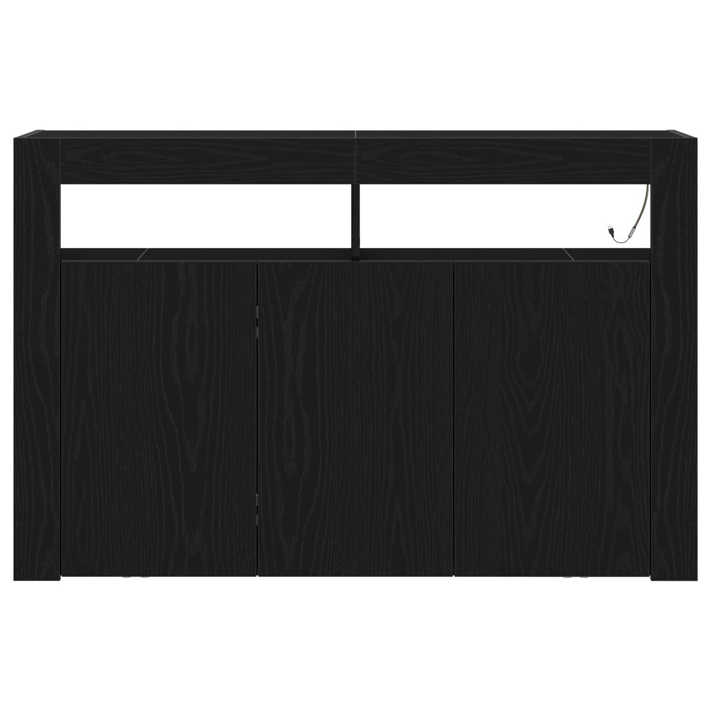 Sideboard Black oak 116 x 30 x 75 cm Engineered wood