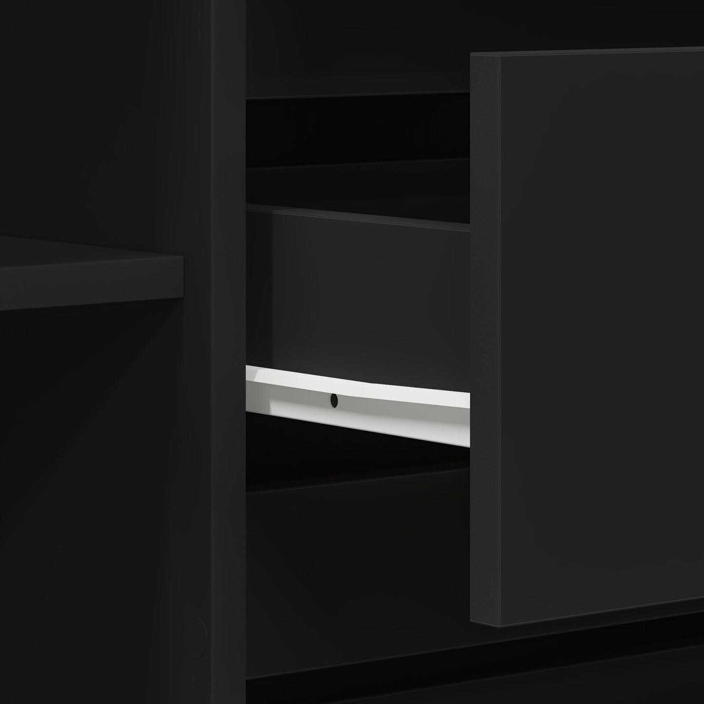 Sideboard with Drawer Black 120 x 41 x 75 cm Engineered wood