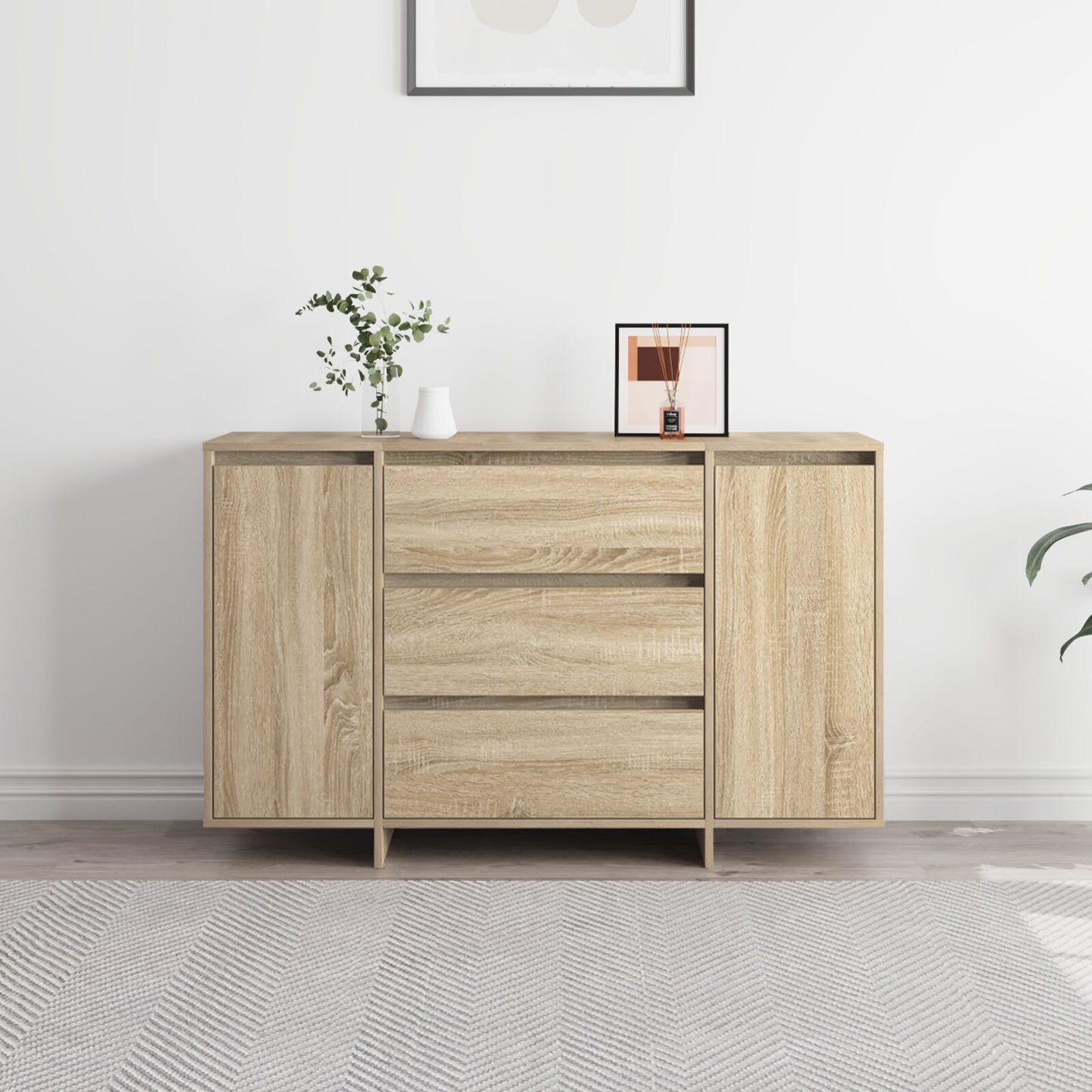 Sideboard Sonoma oak 120 x 41 x 75 cm Engineered wood