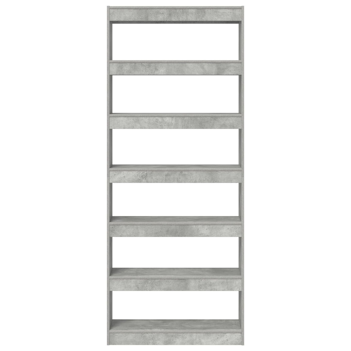 Bookcase Concrete grey 80 x 30 x 198 cm Engineered wood