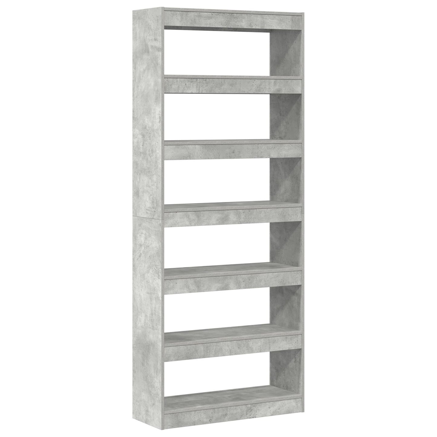 Bookcase Concrete grey 80 x 30 x 198 cm Engineered wood
