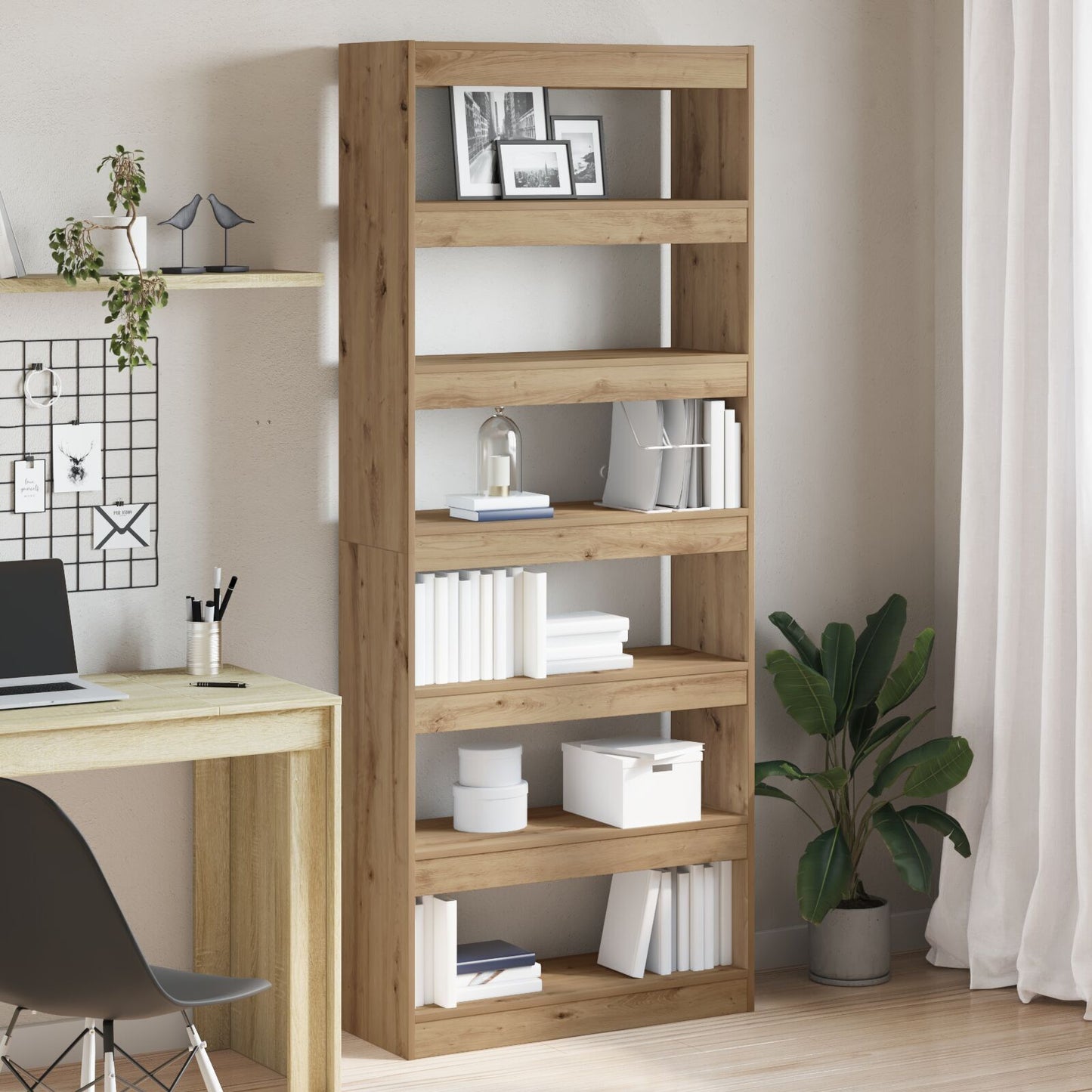 Bookcase Artisan oak 80 x 30 x 198 cm Engineered wood
