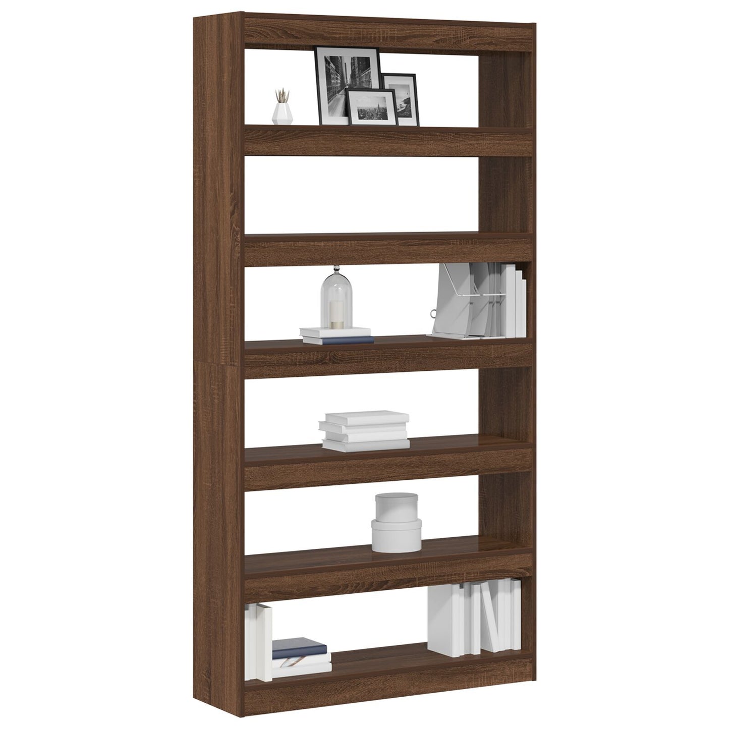 Book Cabinet Brown Engineered Wood