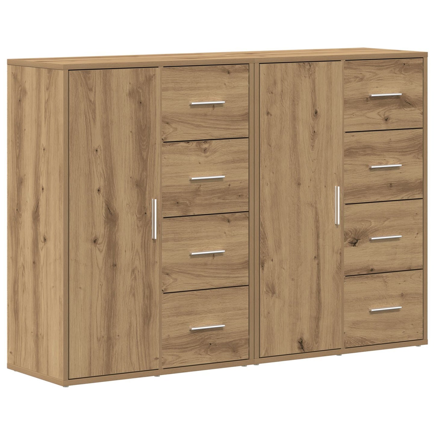 Sideboards 2 pcs Artisan oak 60 x 31 x 84 cm Engineered wood
