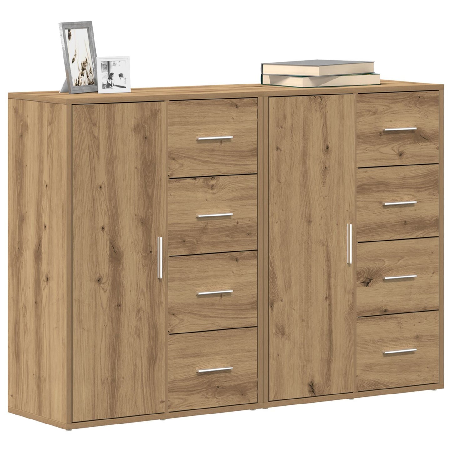Sideboards 2 pcs Artisan oak 60 x 31 x 84 cm Engineered wood