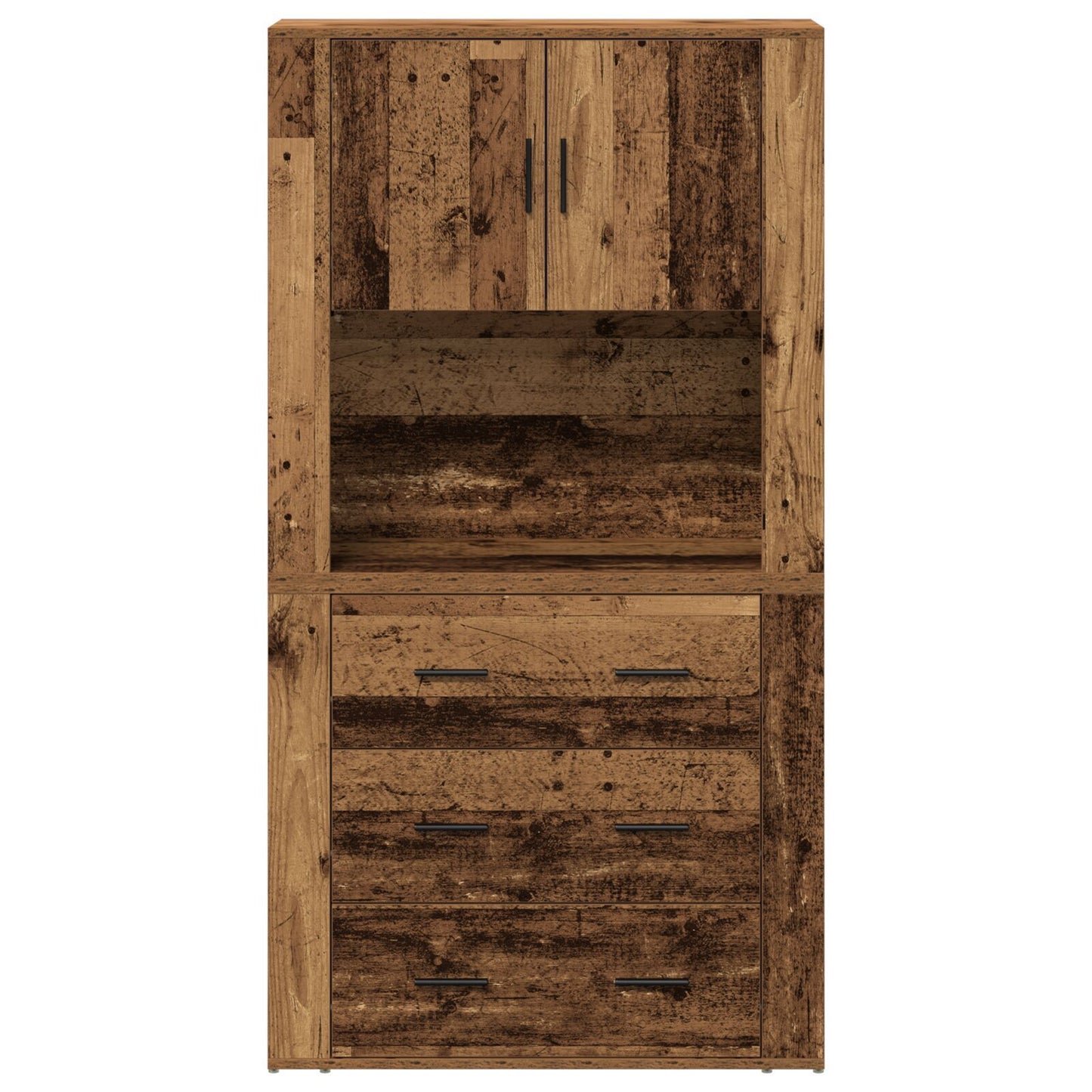 Highboard with Drawer Old wood 80 x 33 x 150 cm Engineered wood