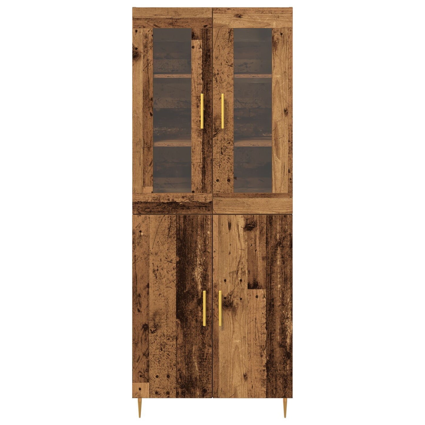 Highboard 2 pcs Old wood 69.5 x 34 x 180 cm Engineered wood