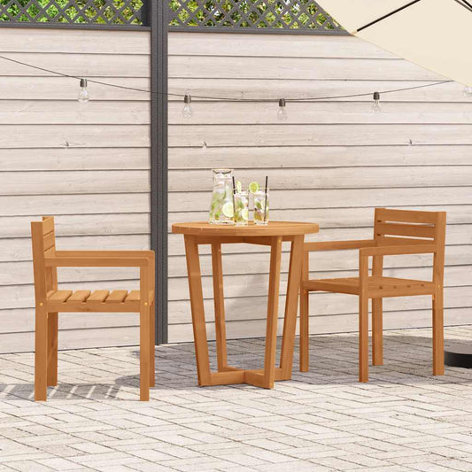 3 Piece Garden Dining Set Solid Wood Acacia