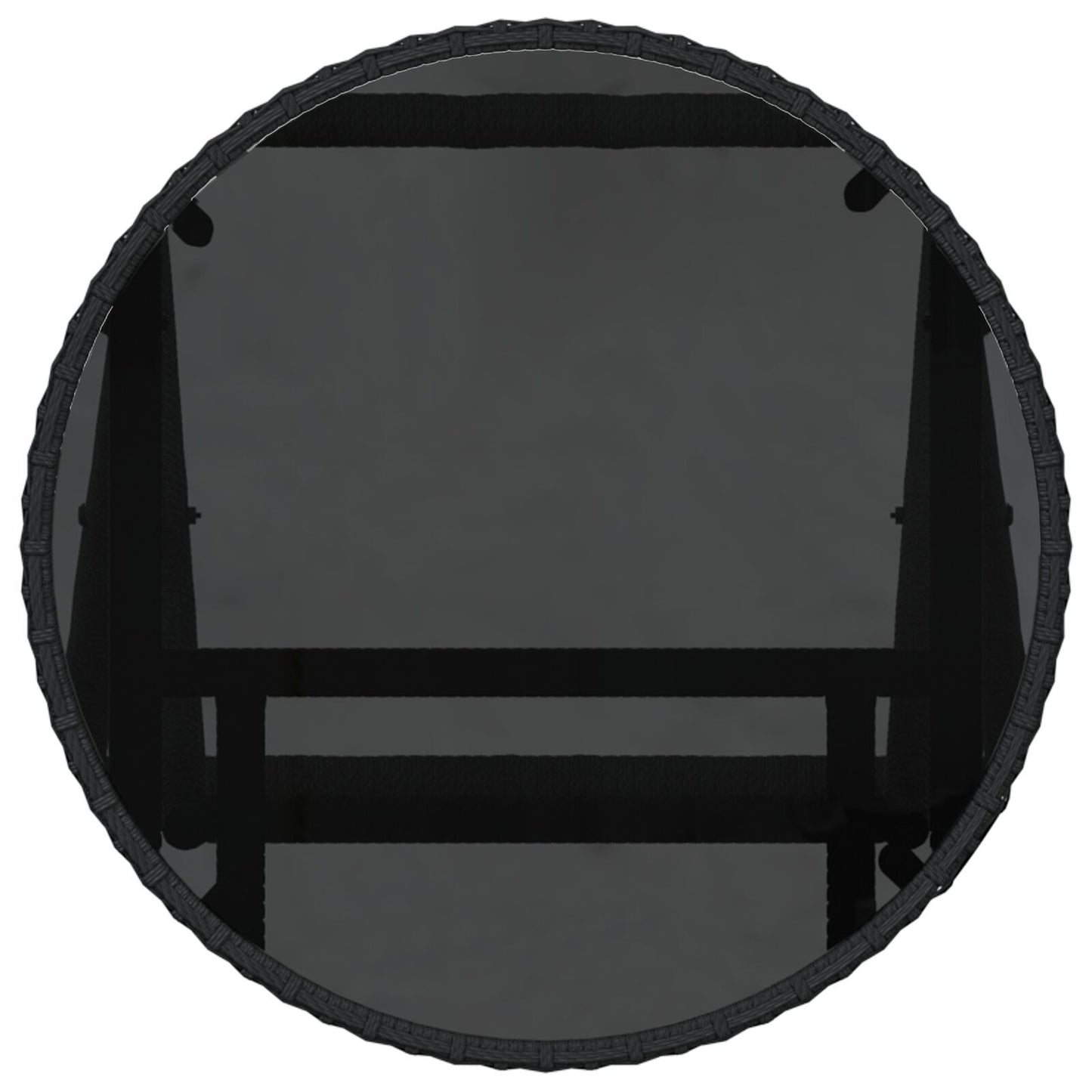 Garden Bistro Set 3 pcs Black Poly rattan