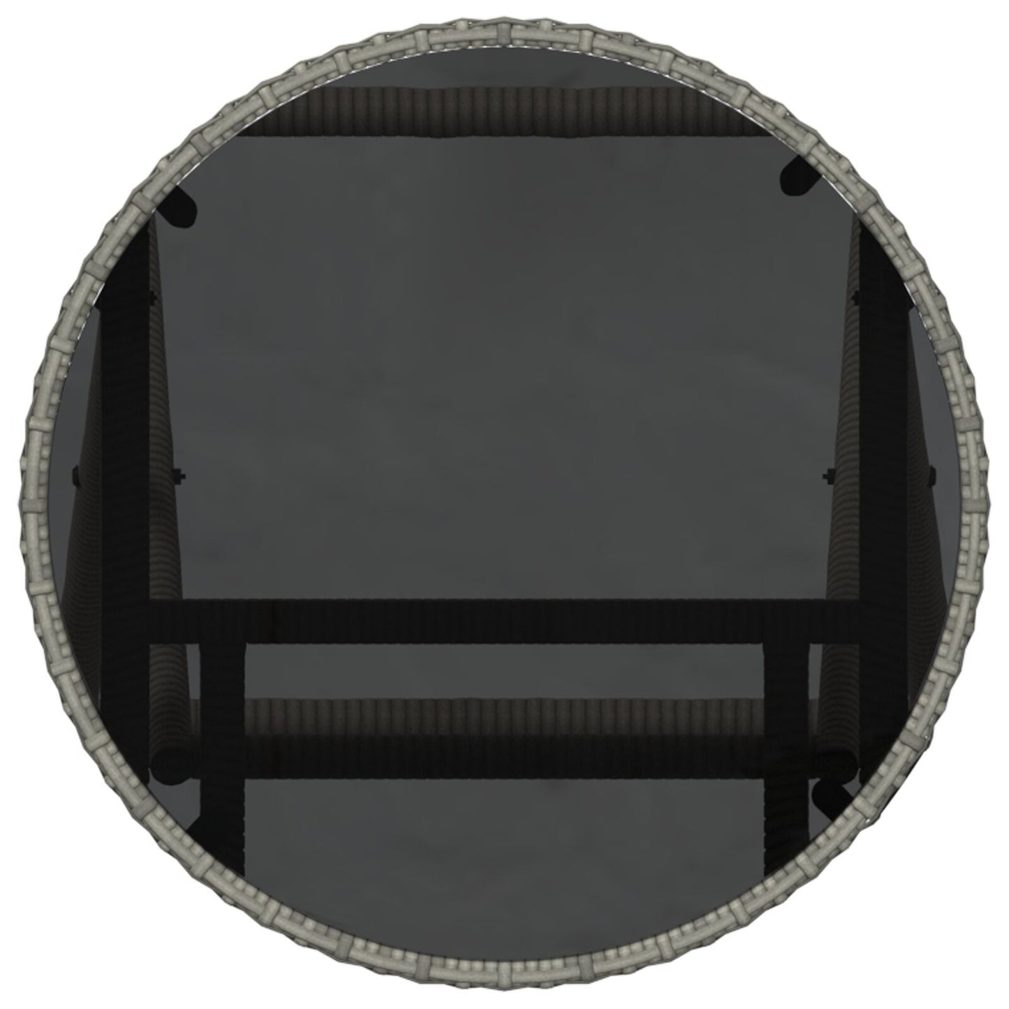 Garden Bistro Set 3 pcs Grey Poly rattan