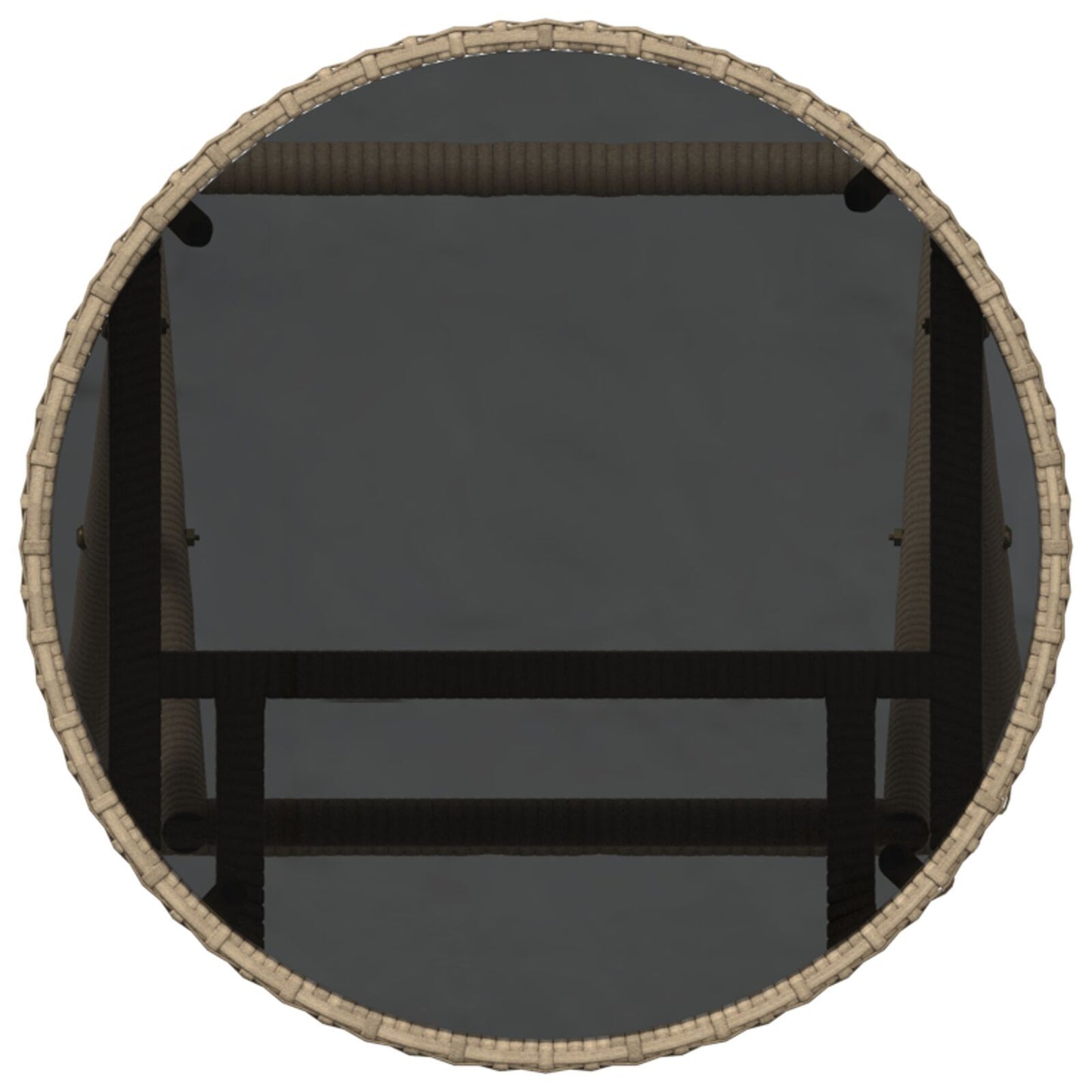 Garden Bistro Set 3 pcs Beige Poly rattan