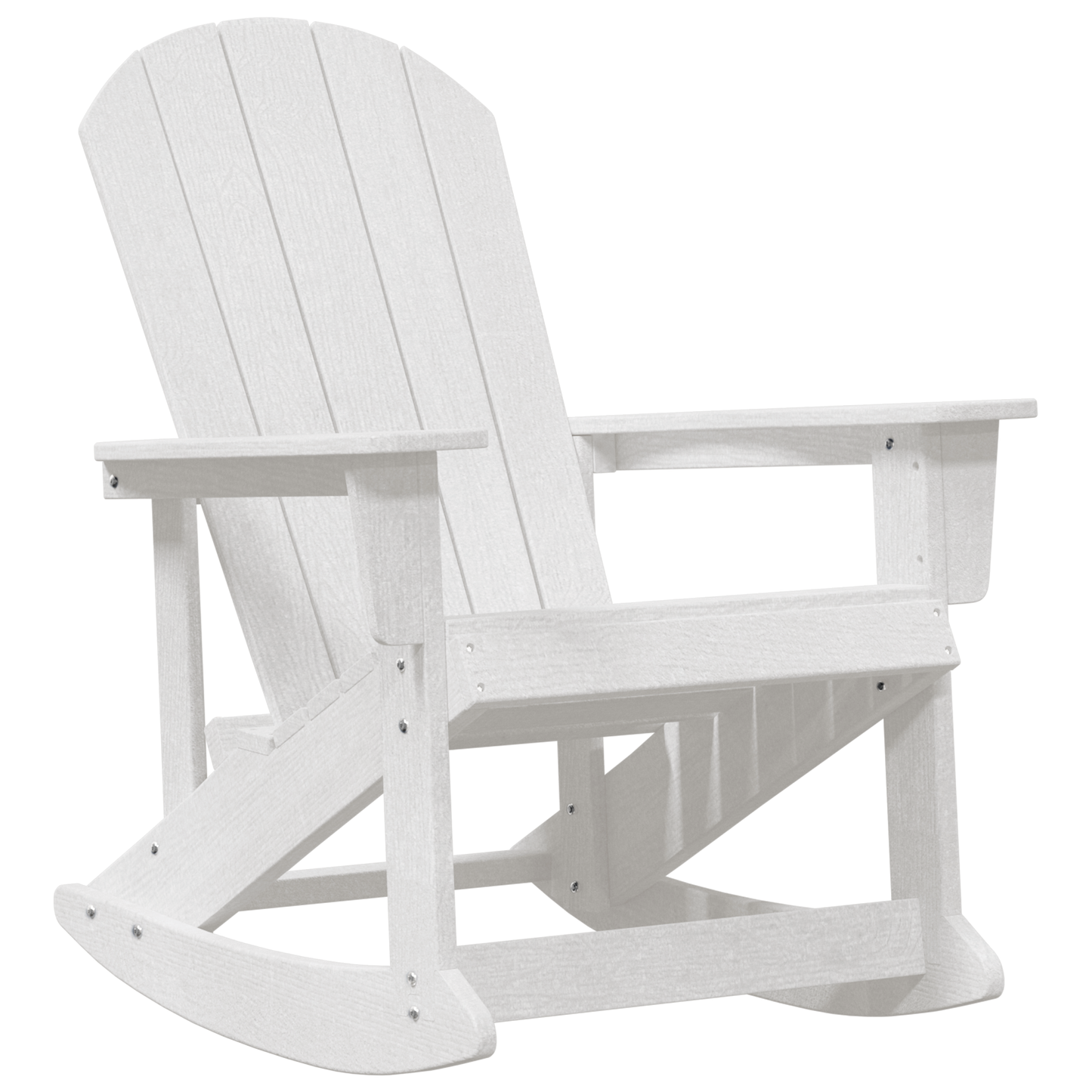 Adirondack Rocking Chairs 2 pcs White HDPE
