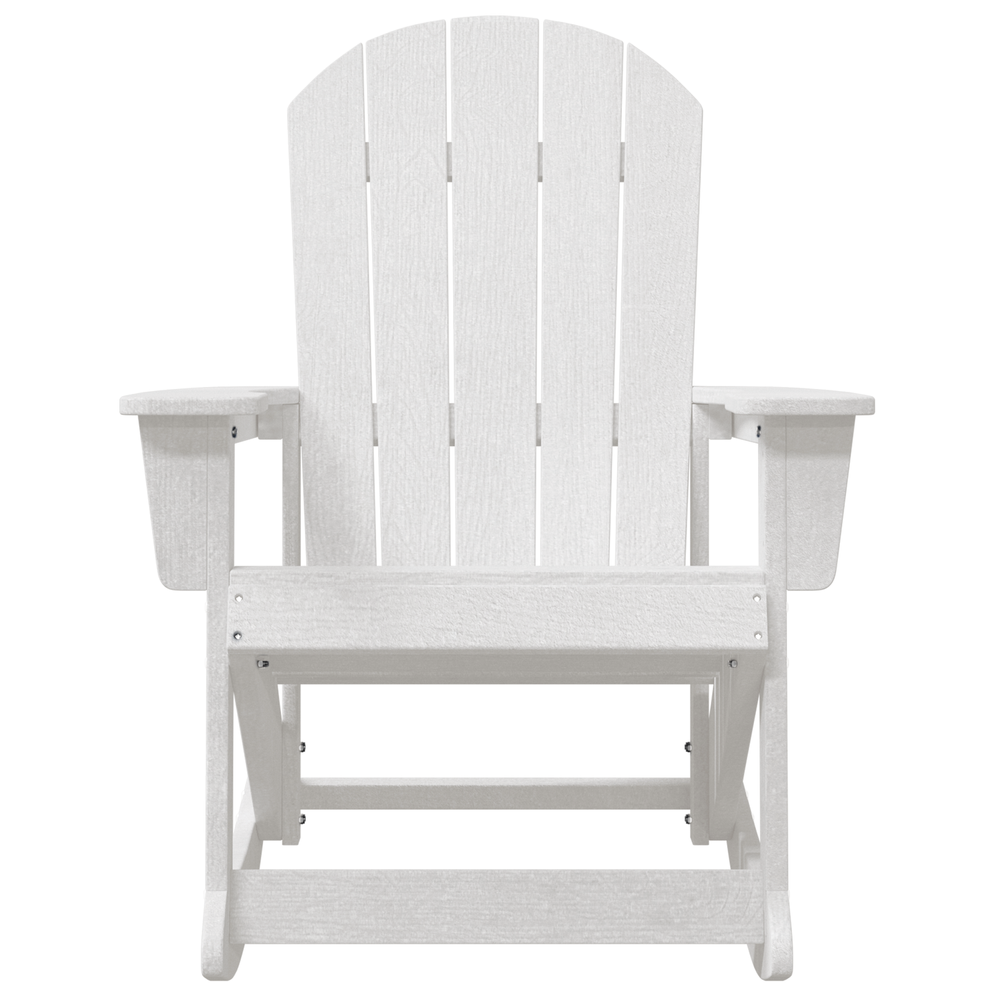 Adirondack Rocking Chairs 2 pcs White HDPE