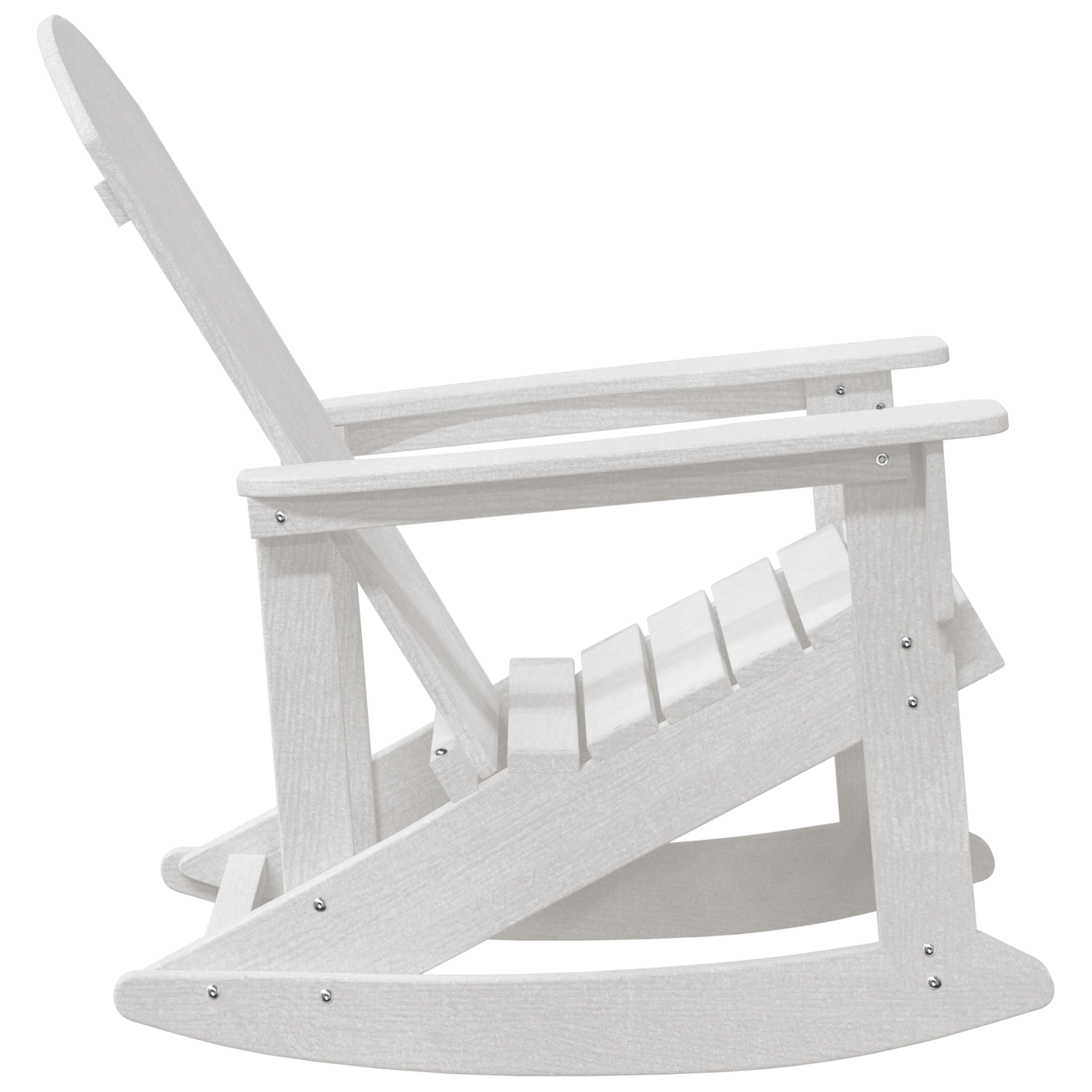 Adirondack Rocking Chairs 2 pcs White HDPE