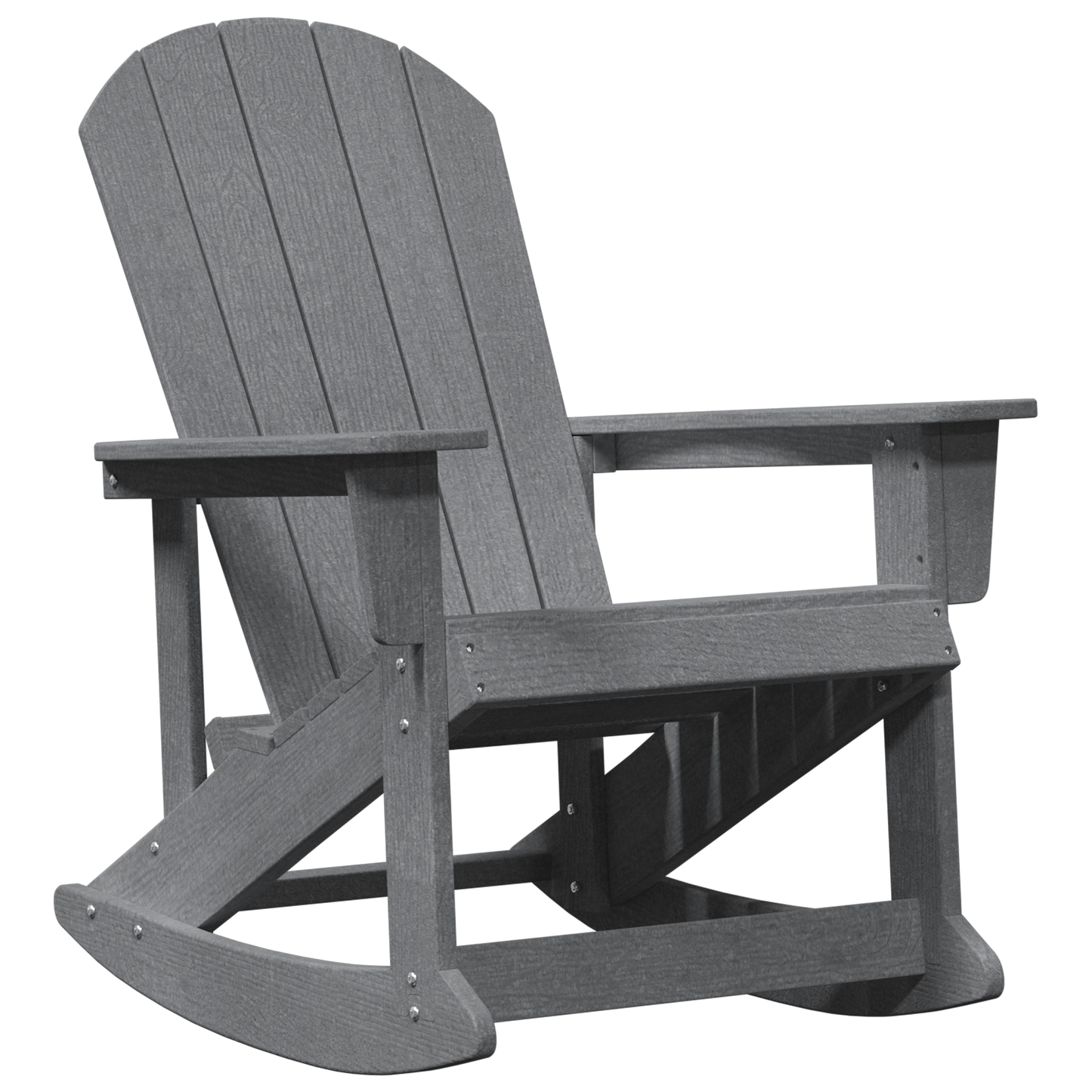 Adirondack Rocking Chairs 2 pcs Light grey HDPE