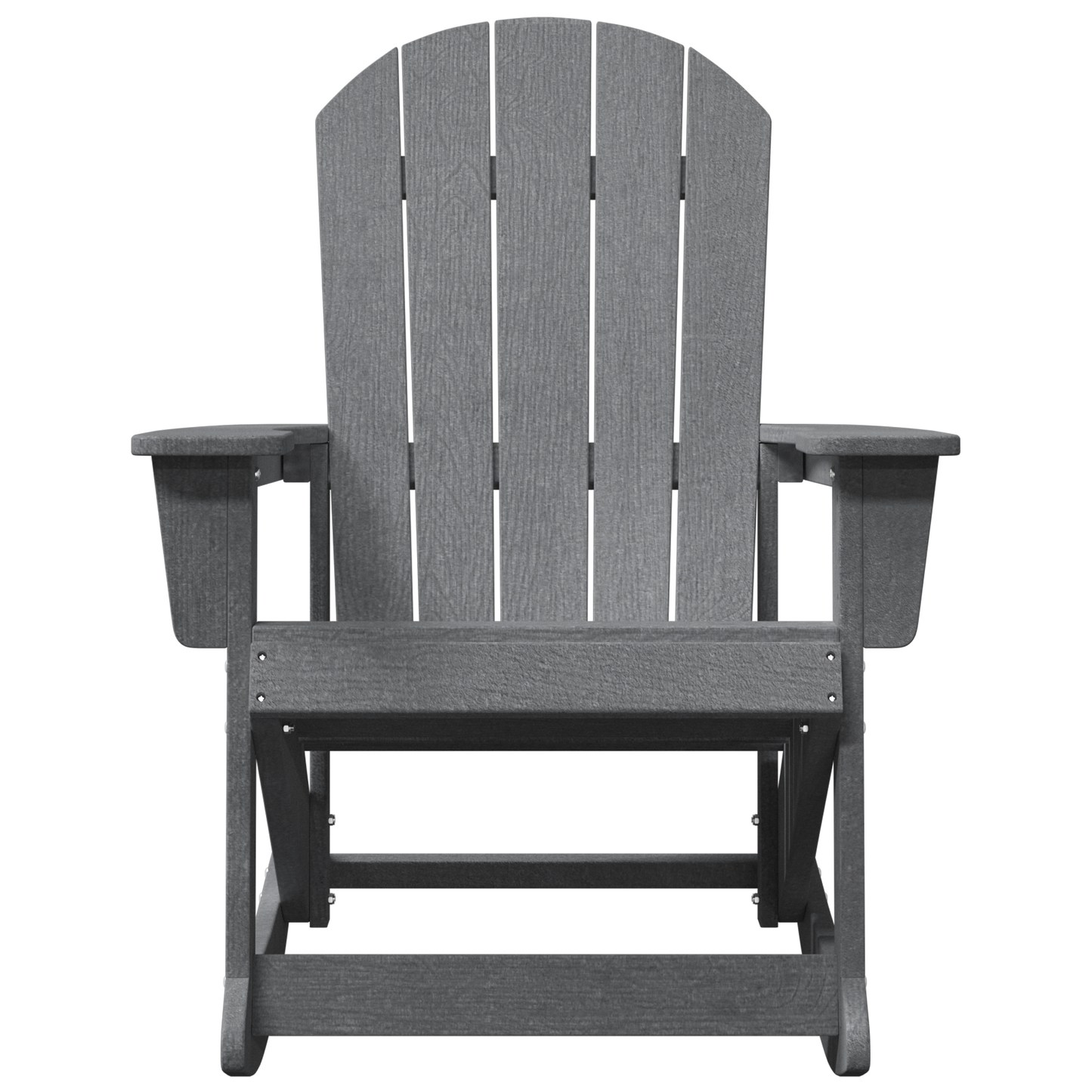 Adirondack Rocking Chairs 2 pcs Light grey HDPE
