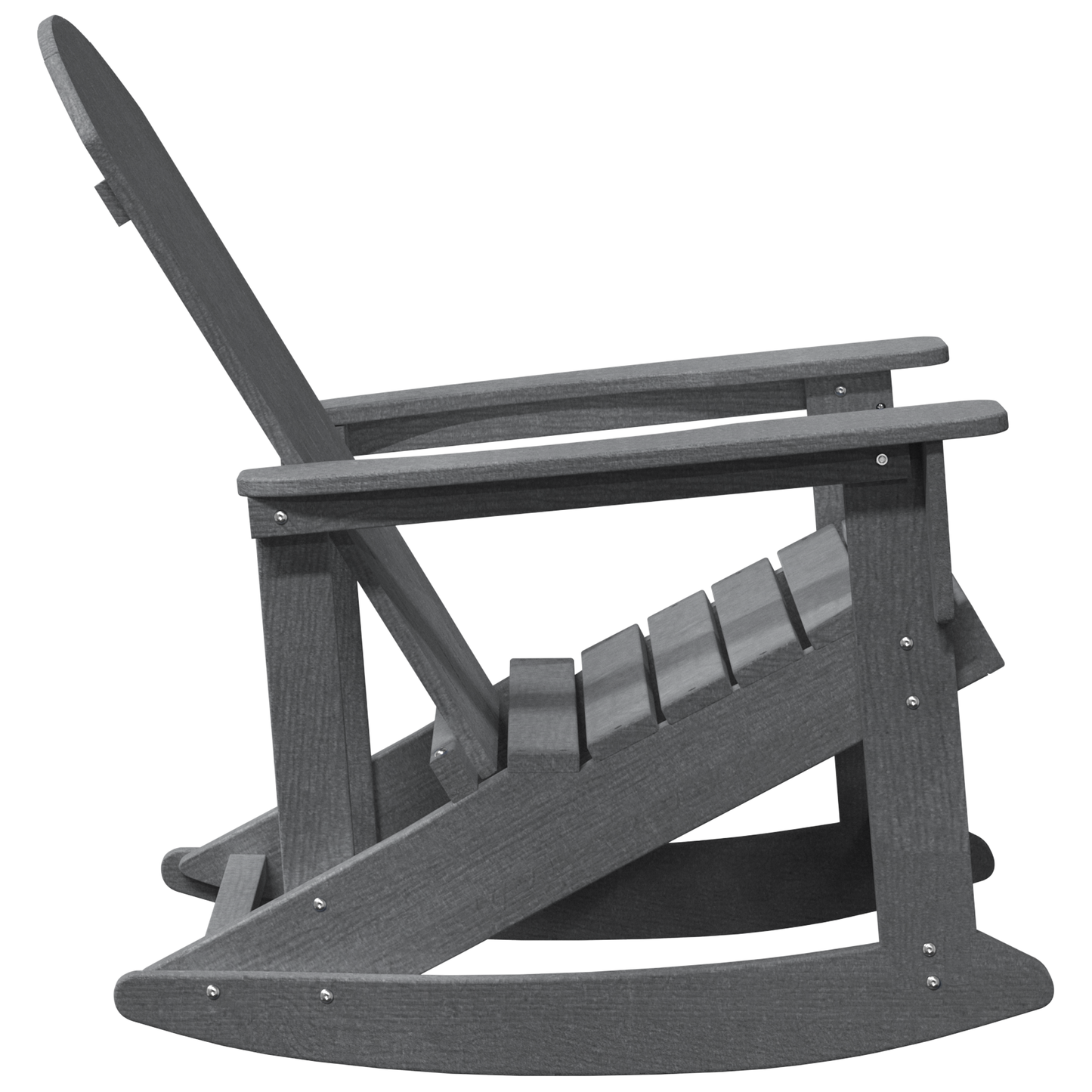 Adirondack Rocking Chairs 2 pcs Light grey HDPE