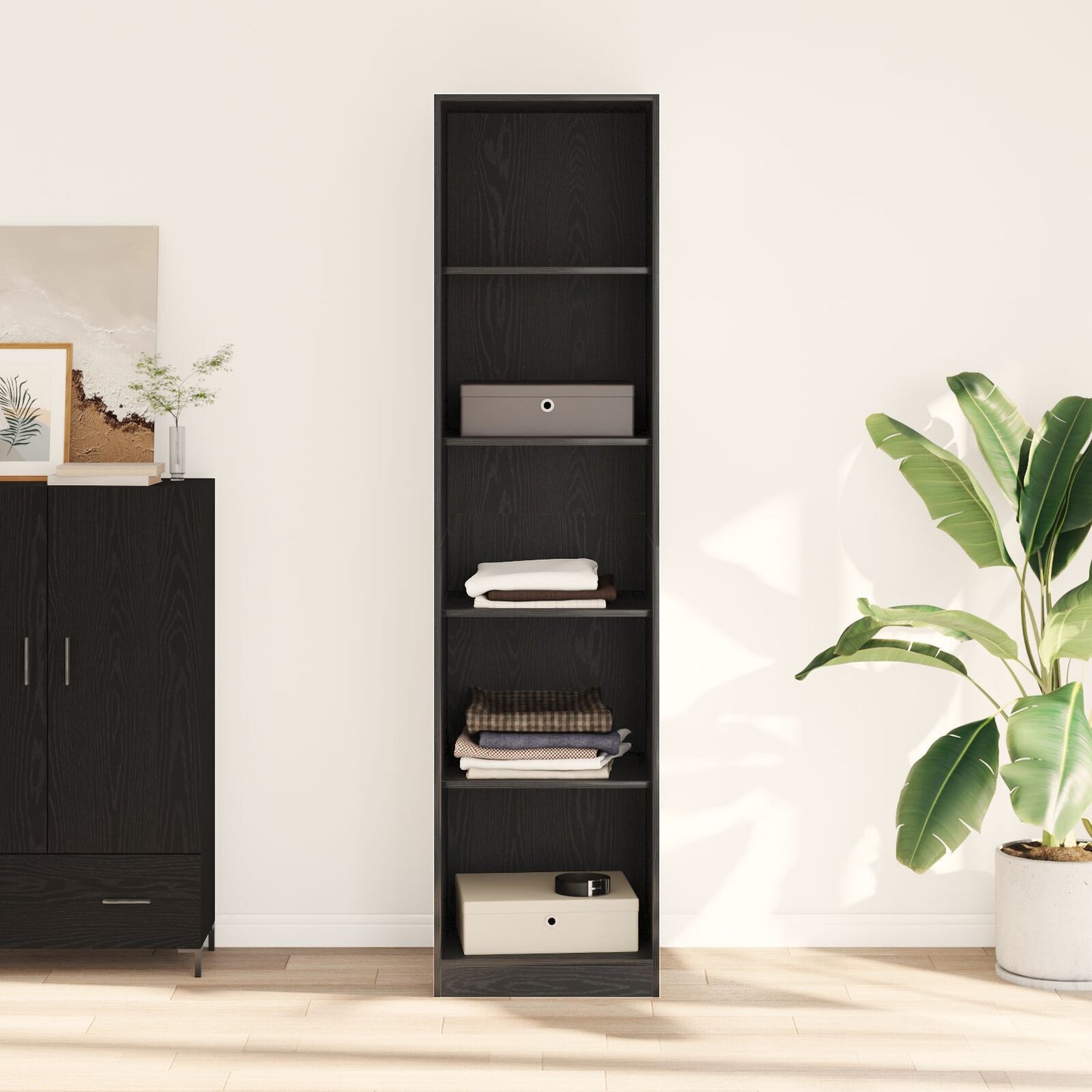 Wardrobe Black oak 50 x 50 x 200 cm Engineered wood