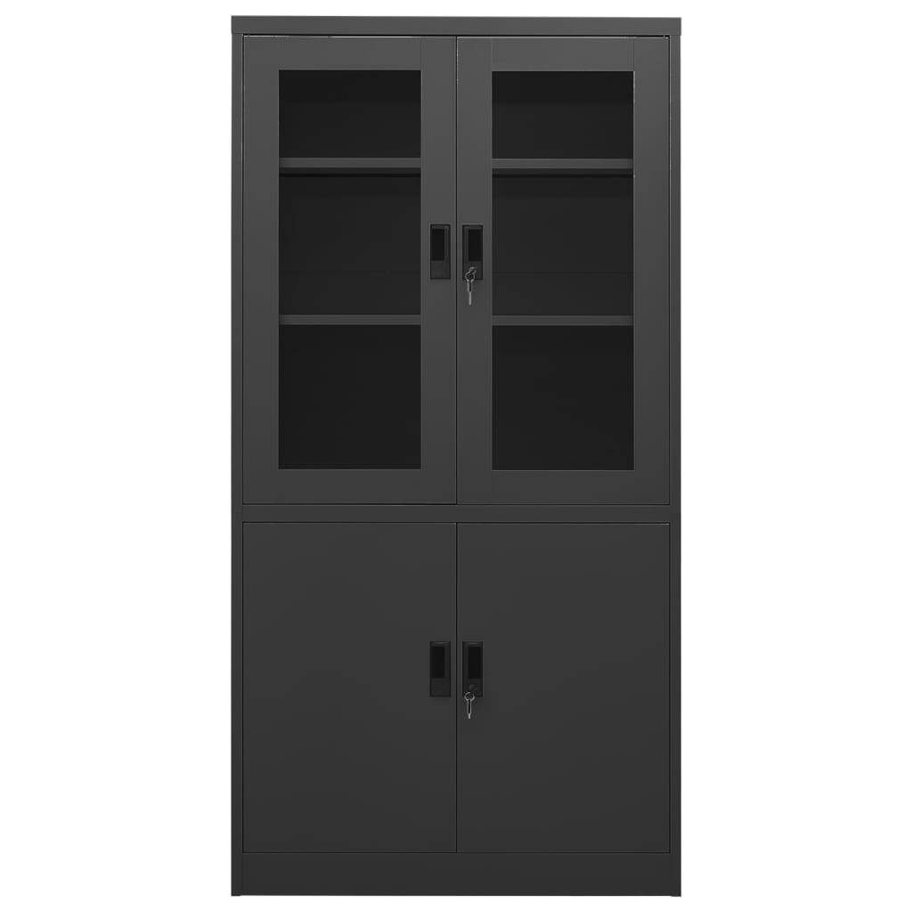 Office Cabinet Anthracite 90x40x180 cm Steel