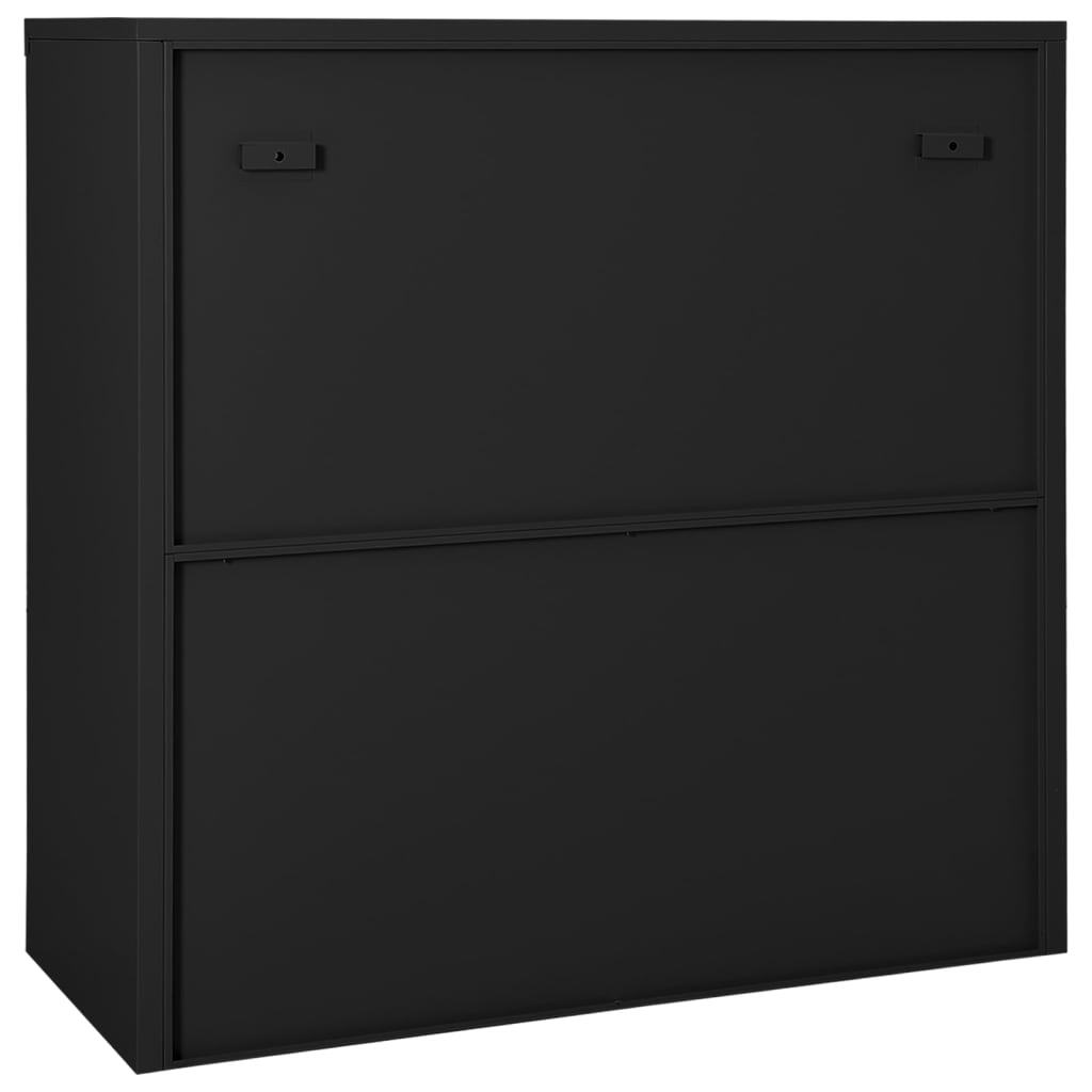 Sliding Door Cabinet Anthracite 90x40x90 cm Steel