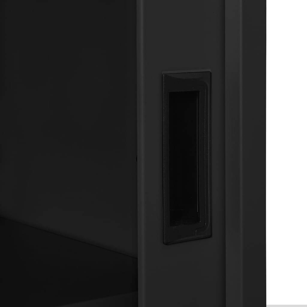 Sliding Door Cabinet Anthracite 90x40x90 cm Steel