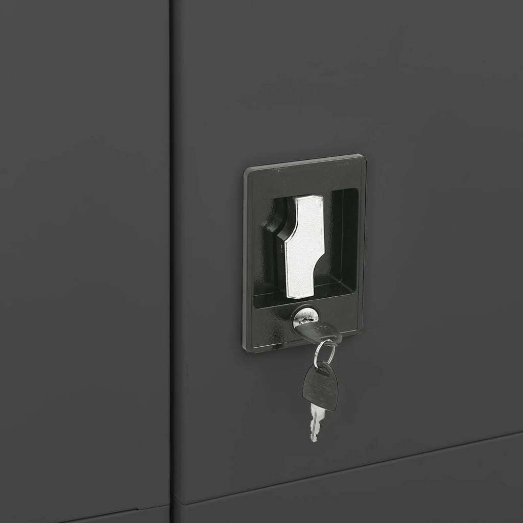 Locker Cabinet Anthracite 90x40x180 cm Steel