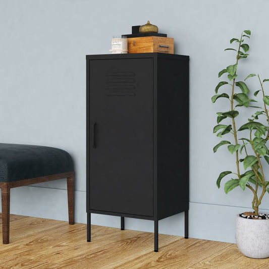 Storage Cabinet Black 42.5x35x101.5 cm Steel