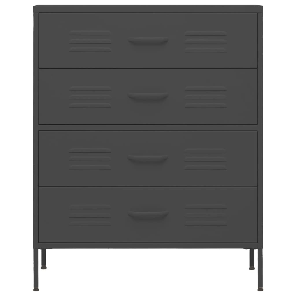 Chest of Drawers Anthracite 80x35x101.5 cm Steel