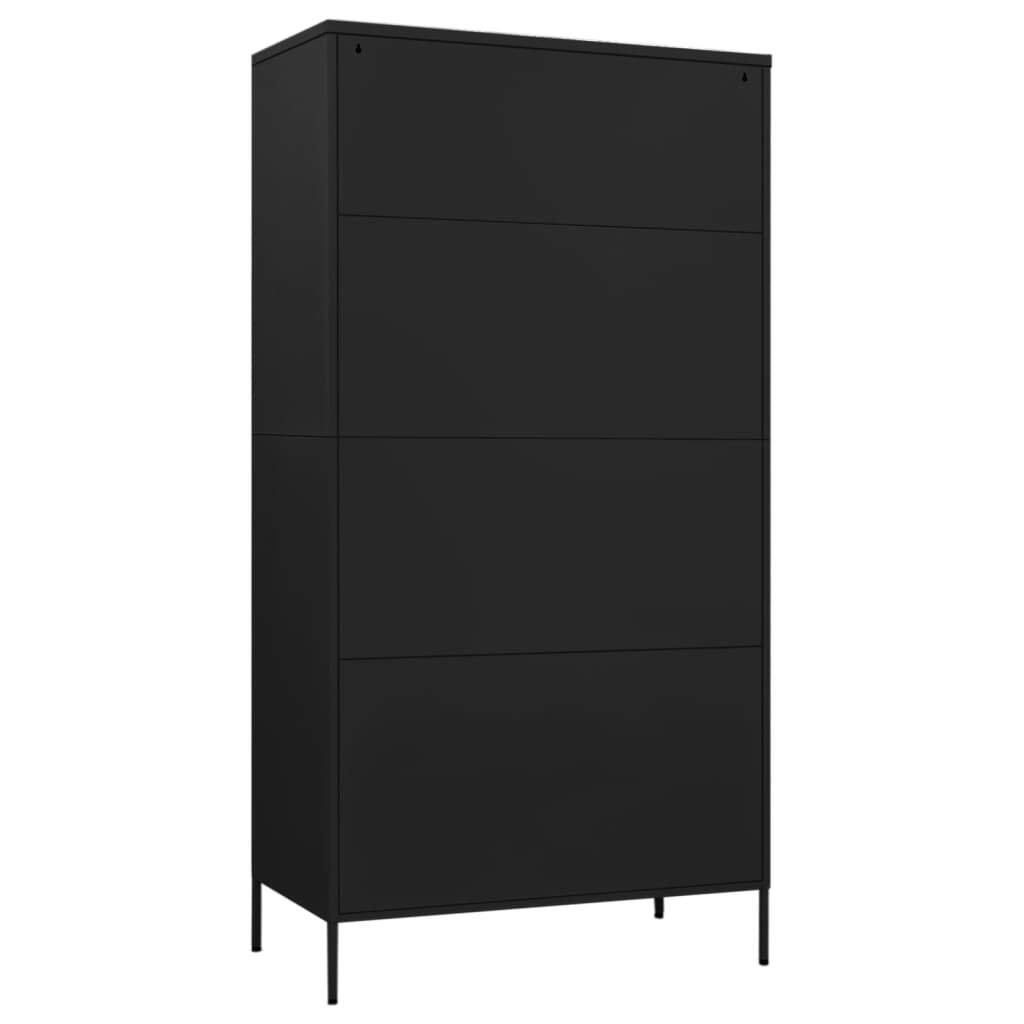 Wardrobe Black 90x50x180 cm Steel