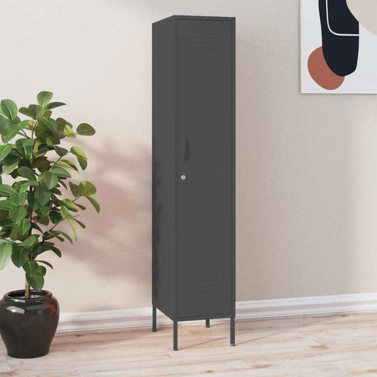 Locker Cabinet Anthracite 35x46x180 cm Steel