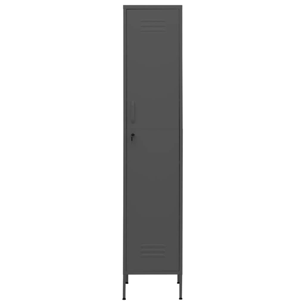 Locker Cabinet Anthracite 35x46x180 cm Steel