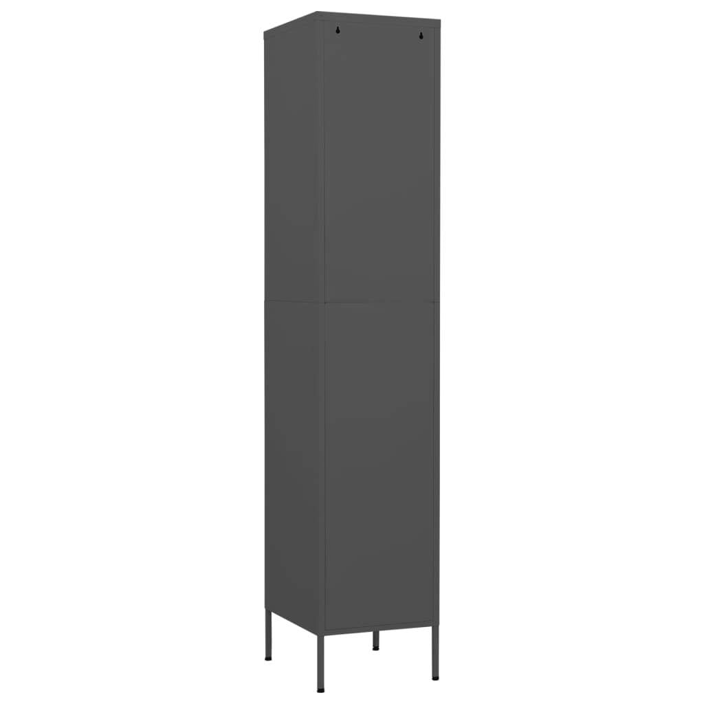 Locker Cabinet Anthracite 35x46x180 cm Steel