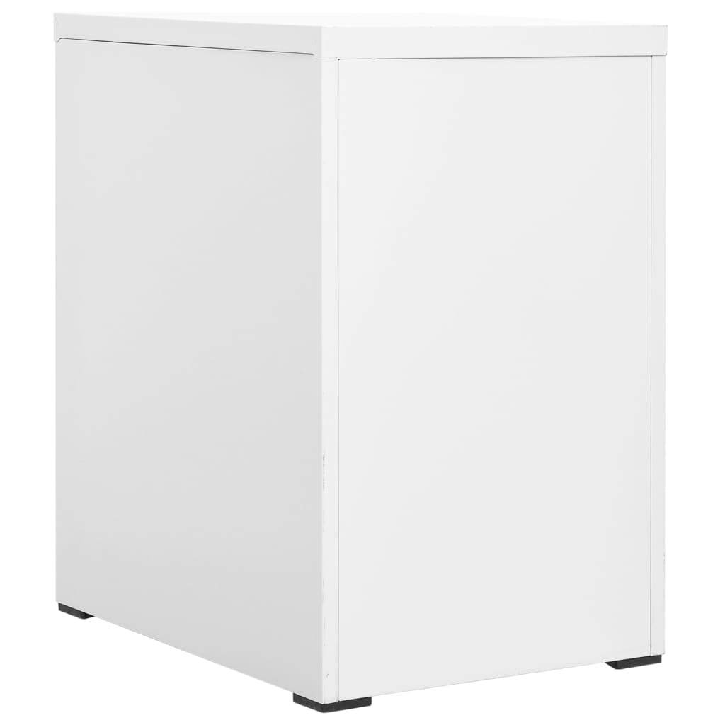 Filing Cabinet White 46x62x72.5 cm Steel