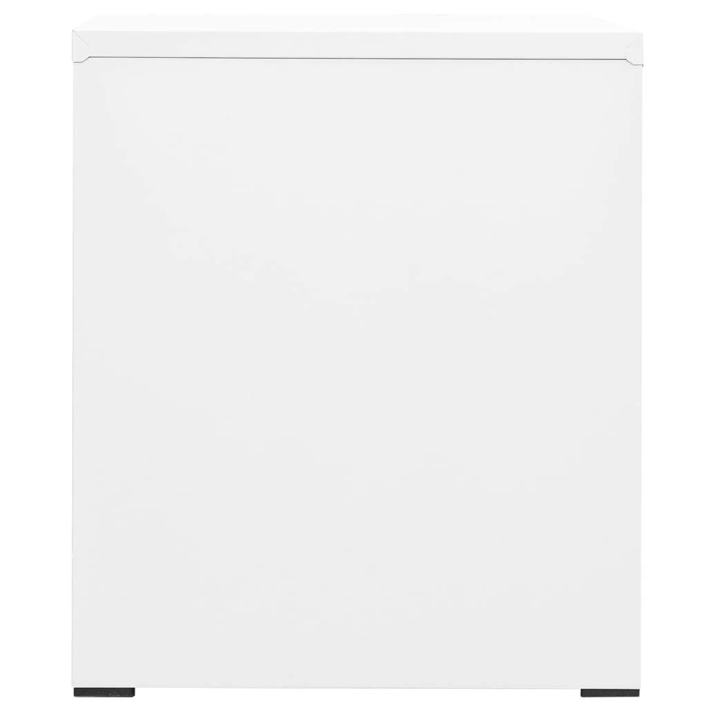 Filing Cabinet White 46x62x72.5 cm Steel