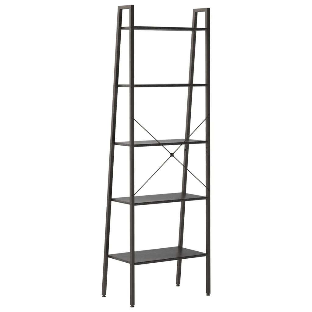 5-Tier Standing Shelf Black 56x35x174 cm