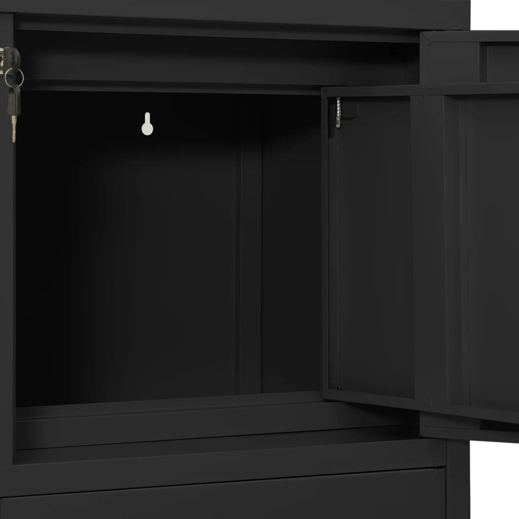 Office Cabinet Anthracite 90x40x102 cm Steel