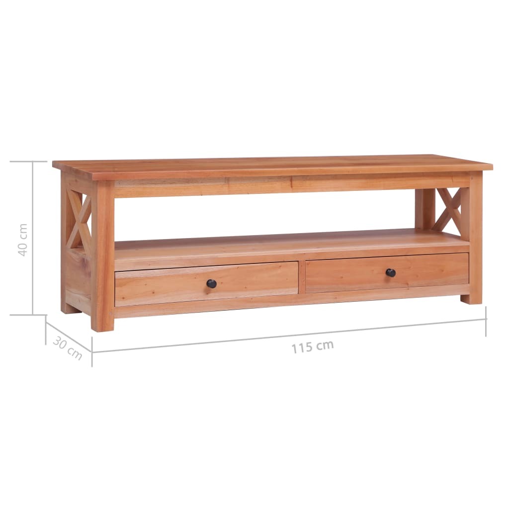 TV Cabinet 115x30x40 cm Solid Mahogany Wood