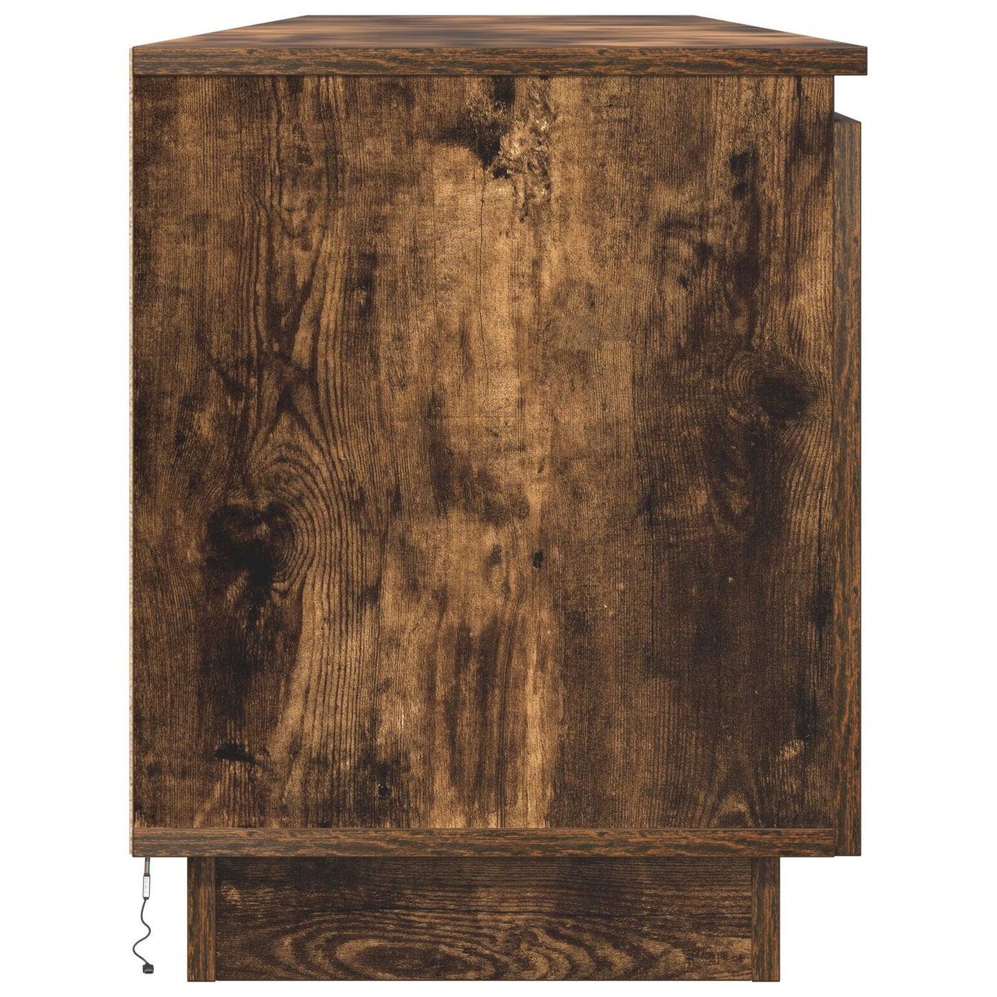 TV cabinet with LED Smoked oak 180 x 38 x 49 cm Engineered Wood