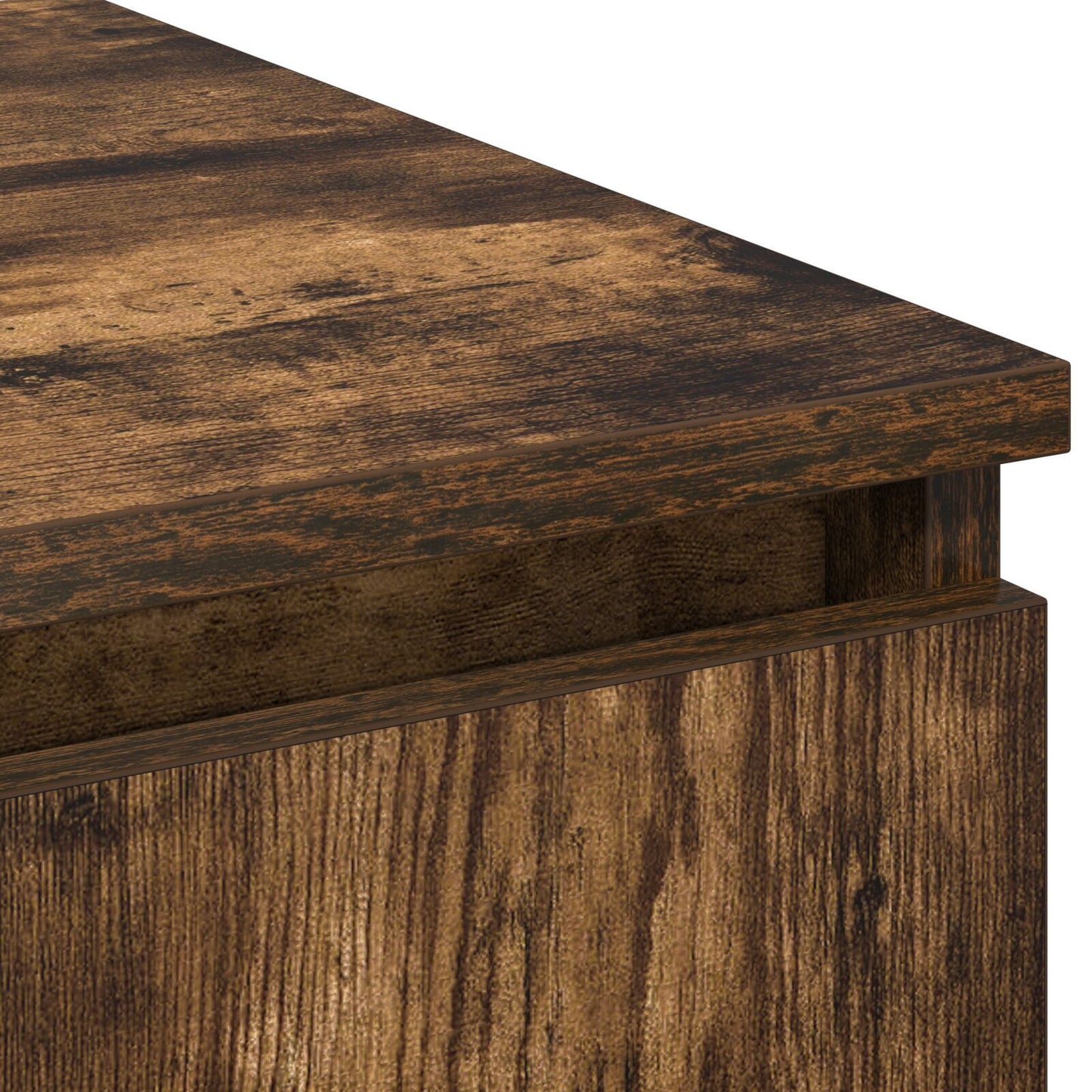 TV cabinet with LED Smoked oak 180 x 38 x 49 cm Engineered Wood