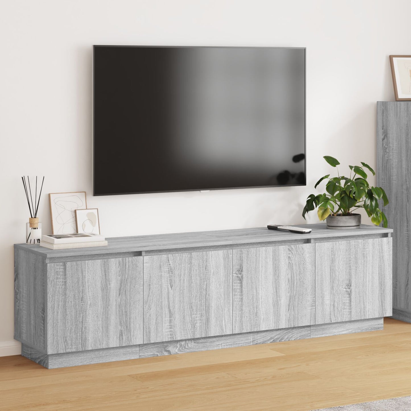 TV cabinet with LED Grey sonoma 180 x 38 x 49 cm