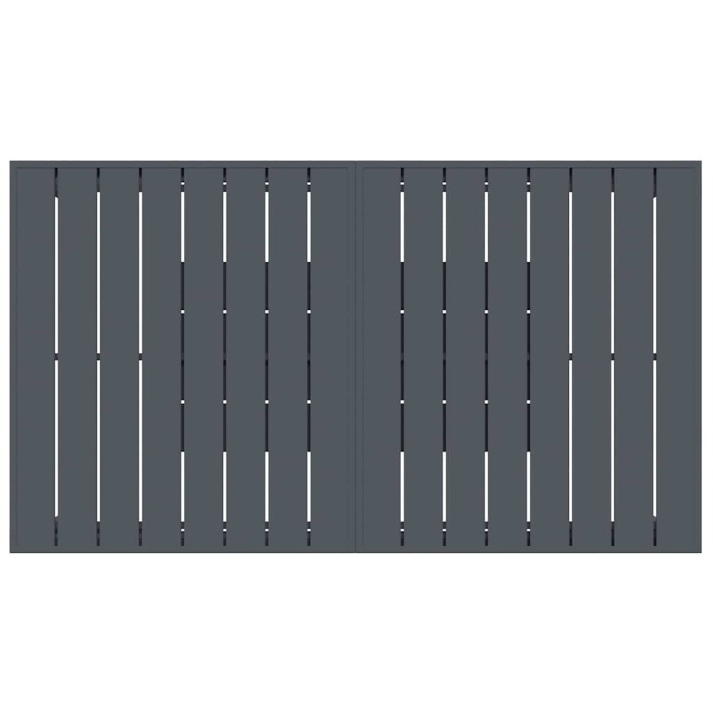 Garden Dining Set 9 pcs Anthracite Steel and poly rattan