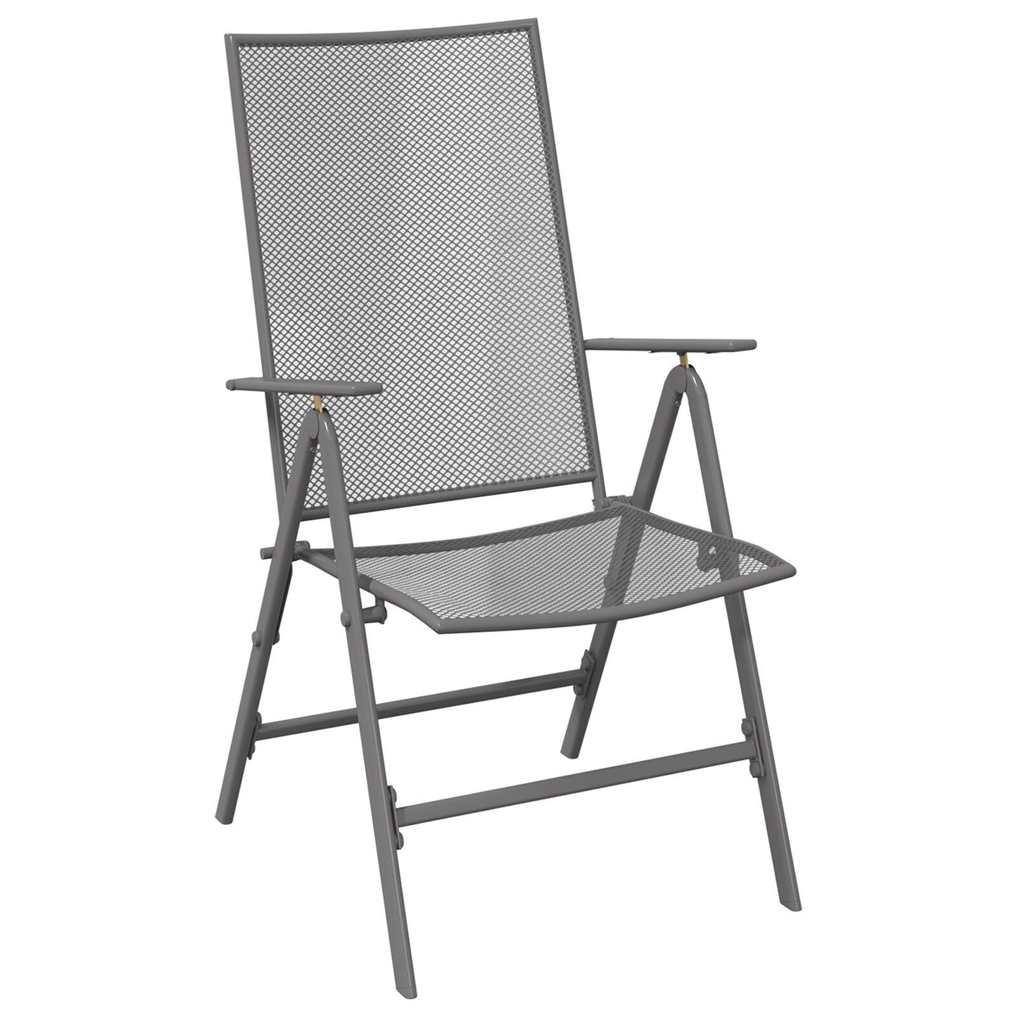 Garden Dining Set Folding 3 pcs Anthracite Steel