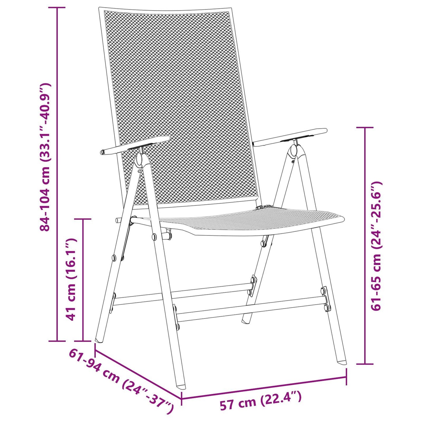 Garden Dining Set Folding 5 pcs Anthracite Steel