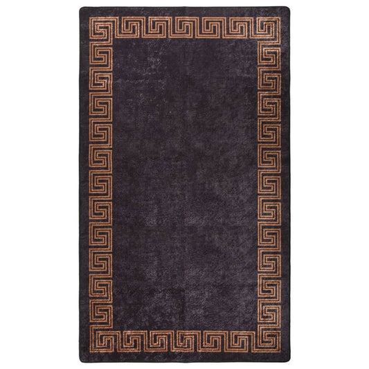 Rug Washable 190x300 cm Black and Gold Anti Slip