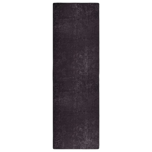 Rug Washable 80x300 cm Anthracite Anti Slip