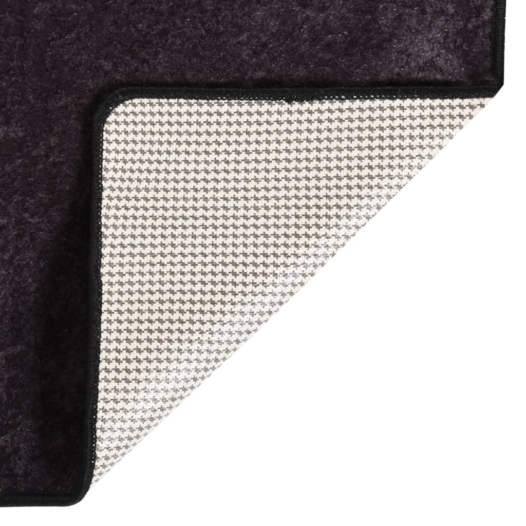 Rug Washable 80x300 cm Anthracite Anti Slip