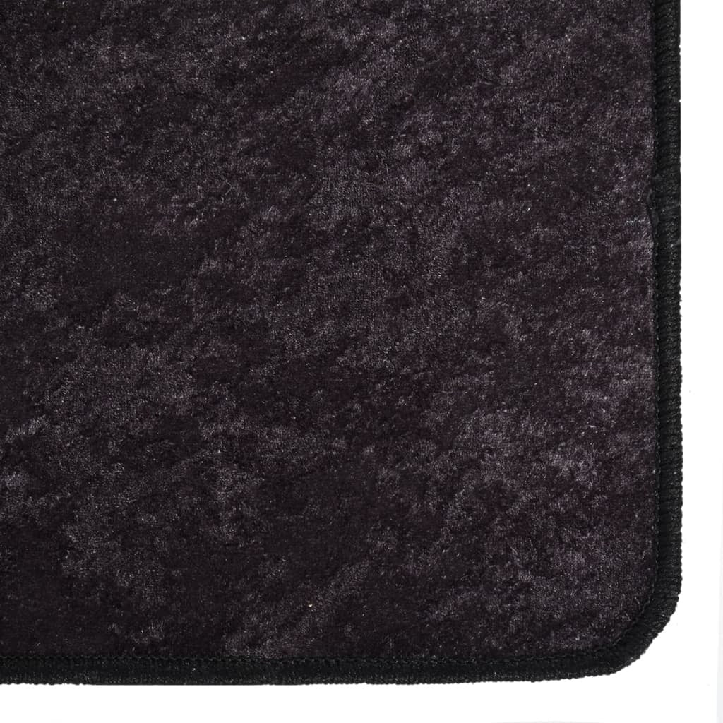 Rug Washable 80x300 cm Anthracite Anti Slip