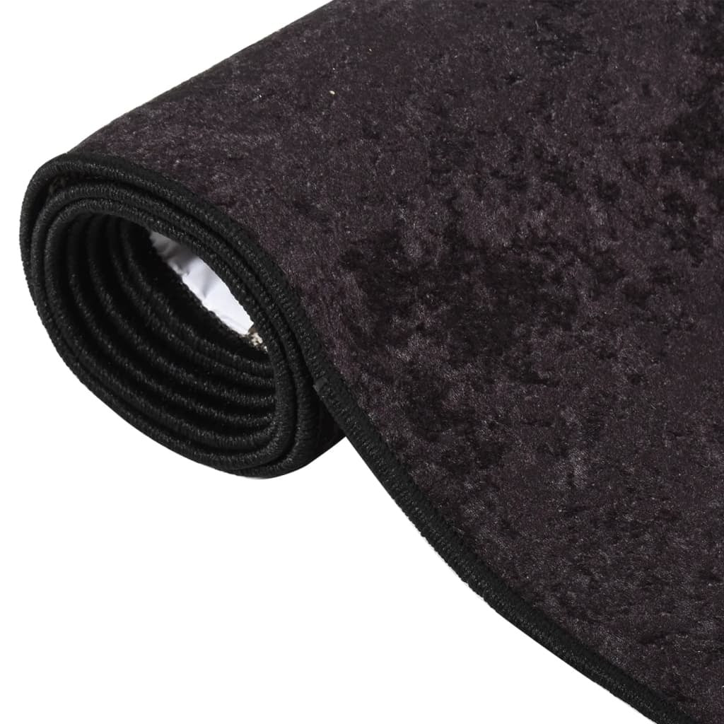 Rug Washable 120x180 cm Anthracite Anti Slip