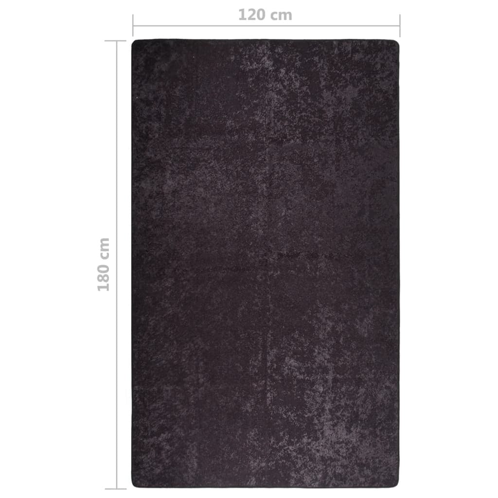 Rug Washable 120x180 cm Anthracite Anti Slip